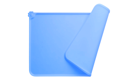 Tapis de Gamelle en Silicone Imperméable pour Chat – Tapis Antidébordement avec Bords Relevés