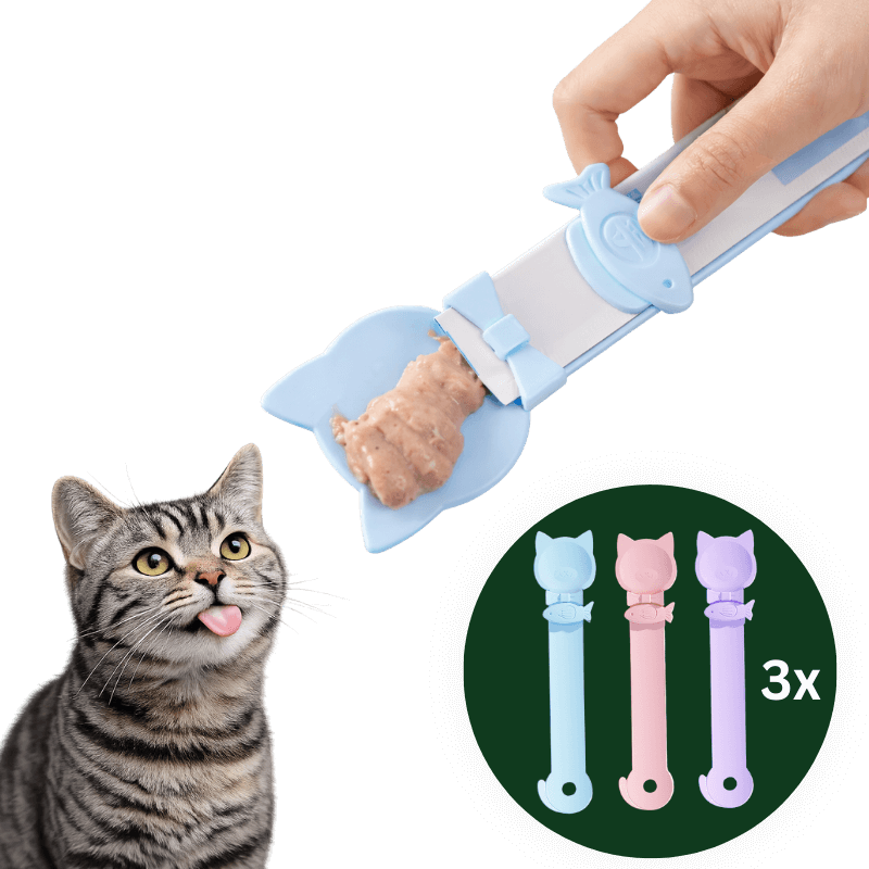 Lot de 3 Cuillères Presse-Tube pour Friandises pour Chat – Distributeurs de Snacks à Lécher & Purées